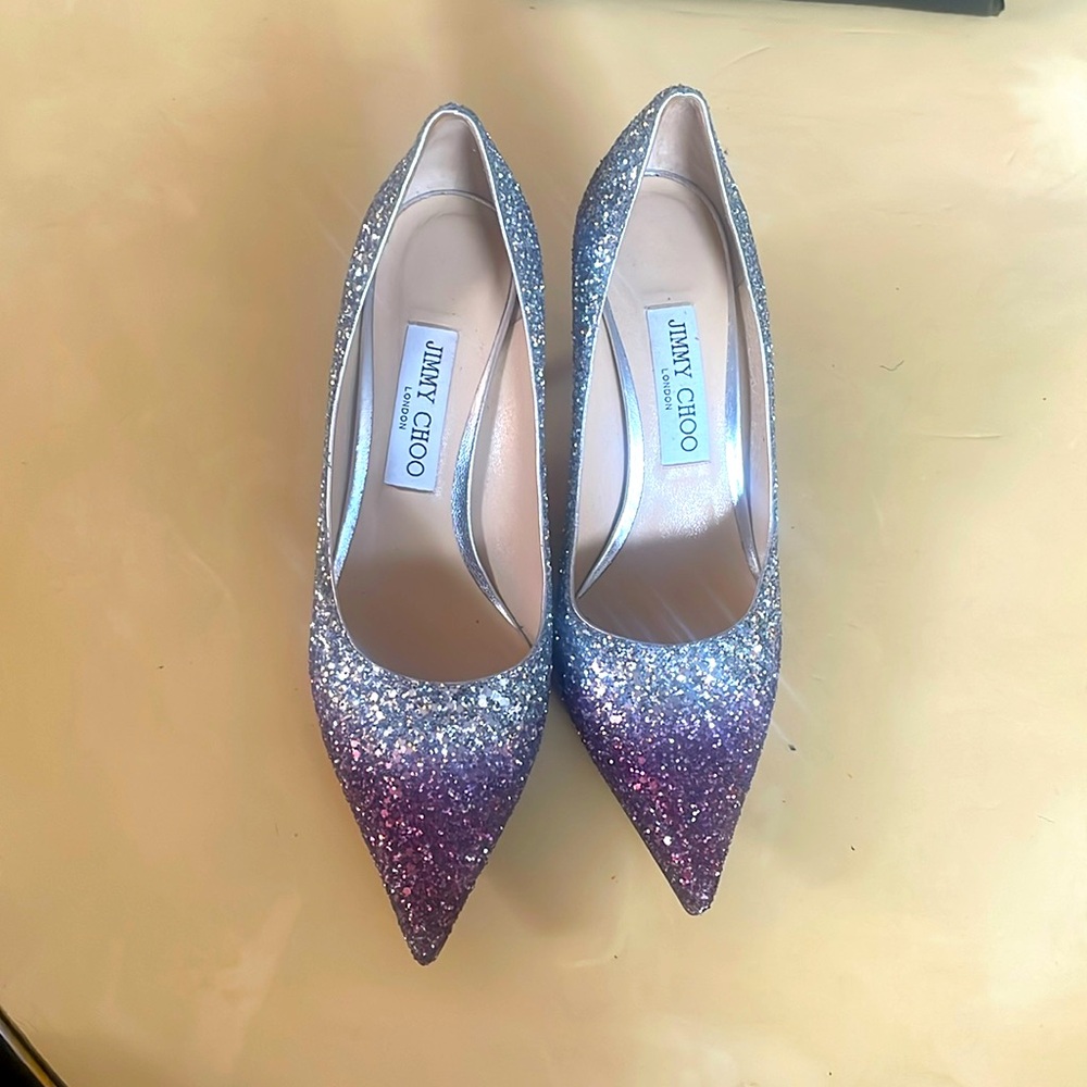 Jimmy Choo Glitter Pumps size 38. Great condition